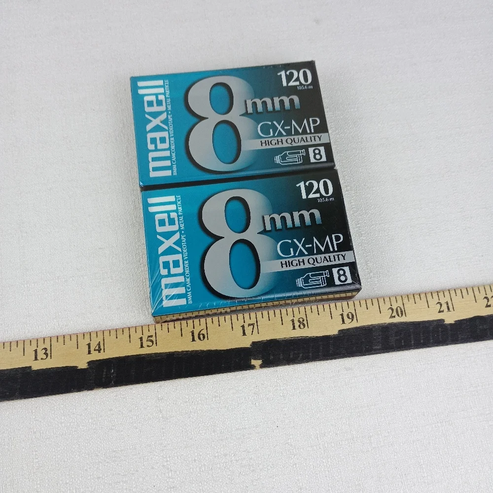 Maxell 8mm GX-MP 8 120 Blank 2 pack Sealed Camcorder Videotapes Tapes sealed